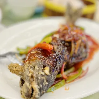 Lingcod (w/ bone) Two Course Chow Fun & Congee