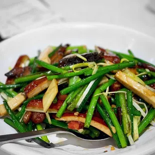 Tofu curd with greens @whaevaeats