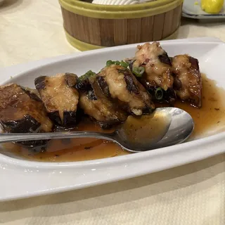 Pan-Seared Eggplant Stuffed w/ Shrimp Paste