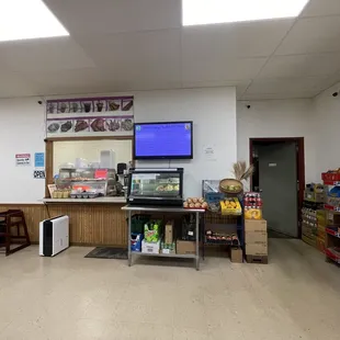 The restaurant section.