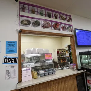 a view of the counter area