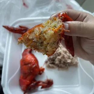 Inside of the stuffed chicken wing!!!