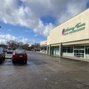 a car parked in front of a building