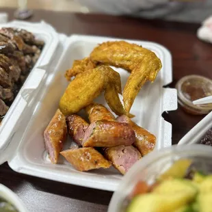 Hmong sausage &amp; fried chicken