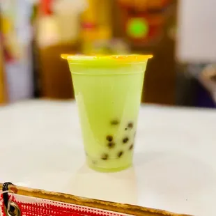 Honey Dew Boba Drink