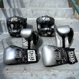 Cleto Reyes Steel Snakes boxing gloves and headgears