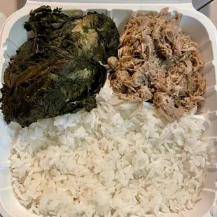 Hawaiian plate - lau lau and kalua pig
