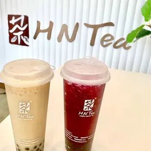 My daughter got their Dragon Lemon Green Tea and I got their all infused HNTea Latte.