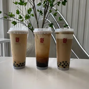 Mountain Rock Tea Latte and Cheese Cap Guanyin Oolong