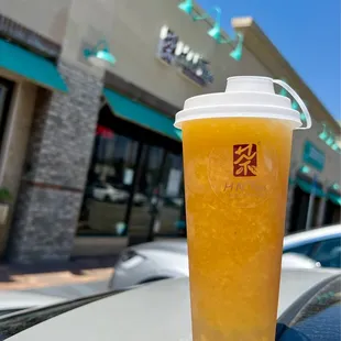 My fav drink here ... pineapple jasmine tea w/ agar boba :) Super refreshing!