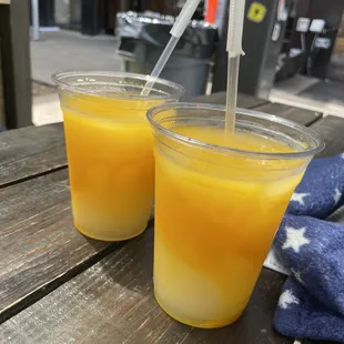 Mango and coconut frozen margarita