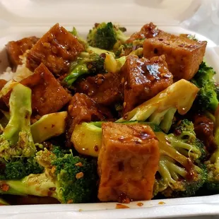 Tofu broccoli ($10). Tasty and simple.