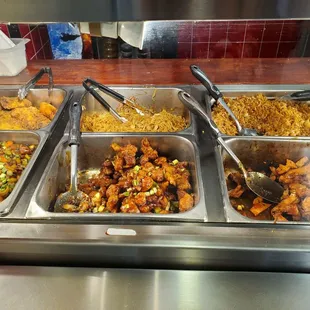 chicken wings and fried chicken, interior