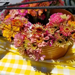 Zinnias for my dad and grandma!
