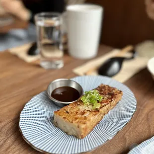 a plate of food on a table