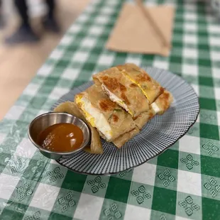 scallion pancake w egg