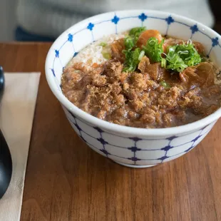 $8+3 savory soy milk with pork floss