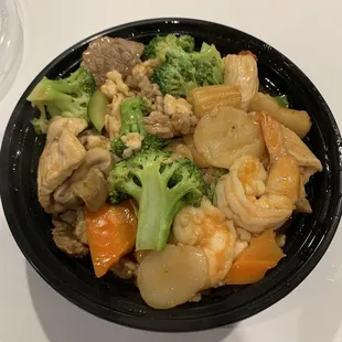 a bowl of food