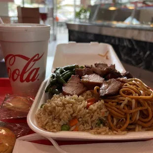 Hoho combo. 2 item with drink and fortune cookie and almond cookie