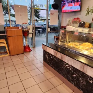 a view of a buffet area