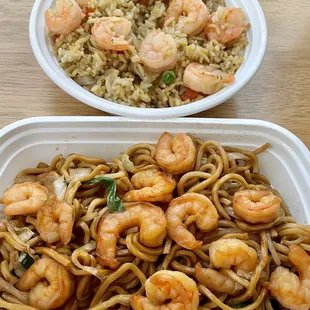 Shrimp Fried Rice &amp; Shrimp Lo Mein 9/12