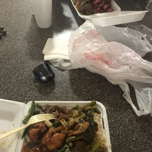 a man eating a meal at a restaurant