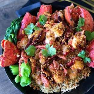 ONE Live Lobster -I ordered two lobsters with crispy garlic style!