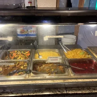 a variety of food items