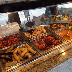 chicken wings and fried chicken, interior