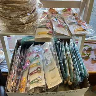 They sell hair pins too