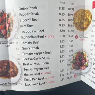 Menu Beef