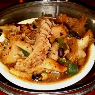 Tripe in Black Bean Sauce