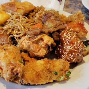 Lunch buffet. Chicken wings... star of the show.