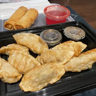 8 Piece Dumplings &amp; Spring rolls