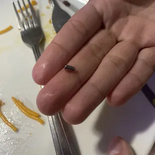 a person holding a fork and knife