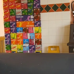 a black counter top