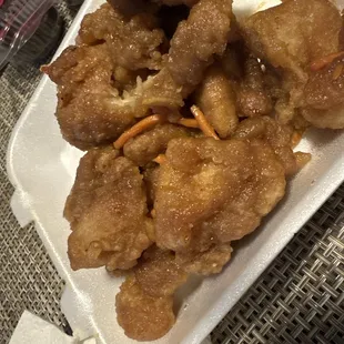 Orange chicken?? The worst I ever ate. Please trust your eyes.