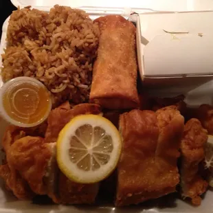 Combination Plate #39 Lemon Chicken