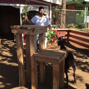 Sean told us that this goat was found under someone's home.