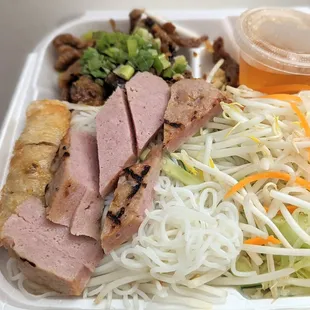 Vermicelli noodles, the Cha Lua was very salty