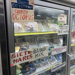 a display of various foods