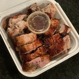 Roast duck and sauce.