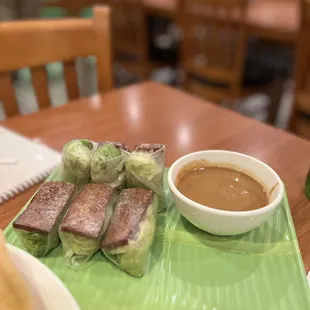 BBQ Pork spring rolls