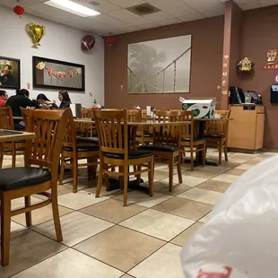 Inside seating is plenty.