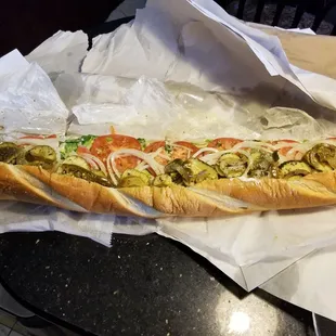 2 foot Tuna Hoagie w/ the works