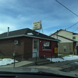 the front of the building