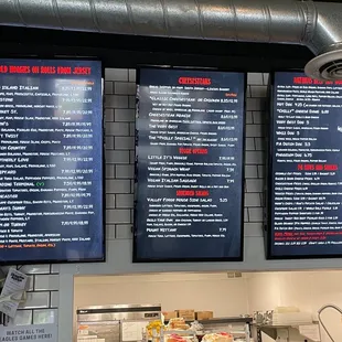 menu, burgers