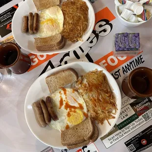 5. Sausage or Bacon, Two Eggs, Toast