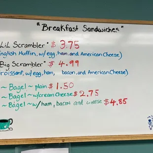 breakfast sandwiches