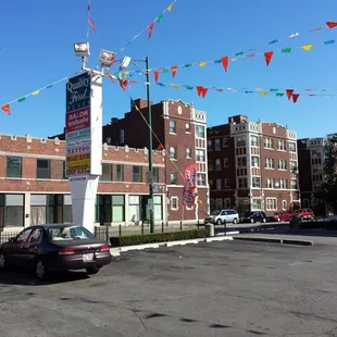 cars parked in a parking lot